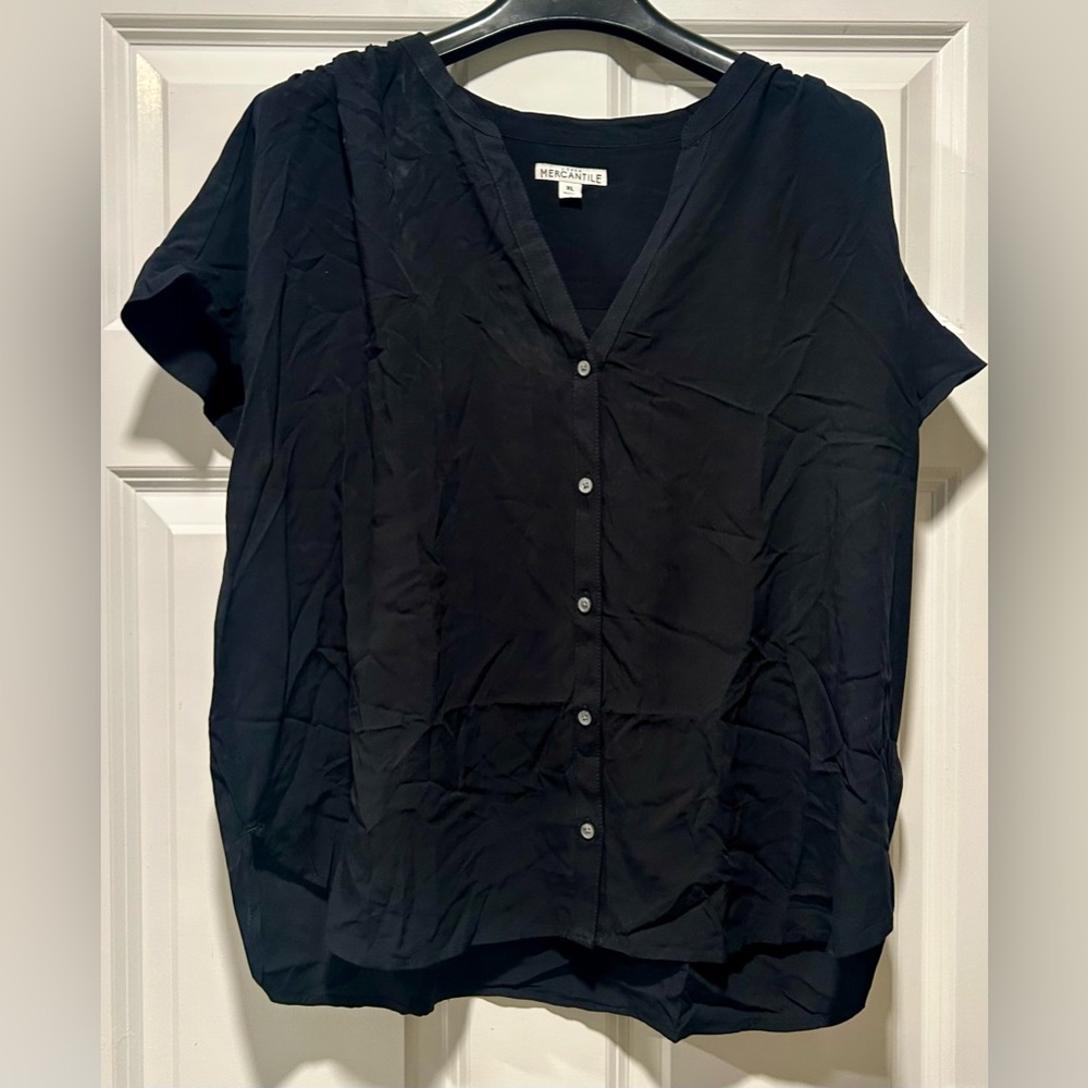 J. Crew Black Button-Down Shirt